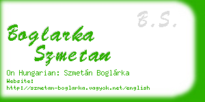 boglarka szmetan business card